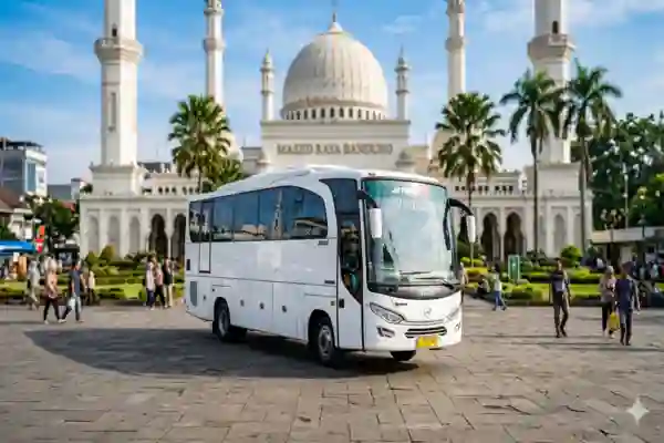 Sewa Bus Pariwisata Bandung Lepas Kunci atau dengan driver