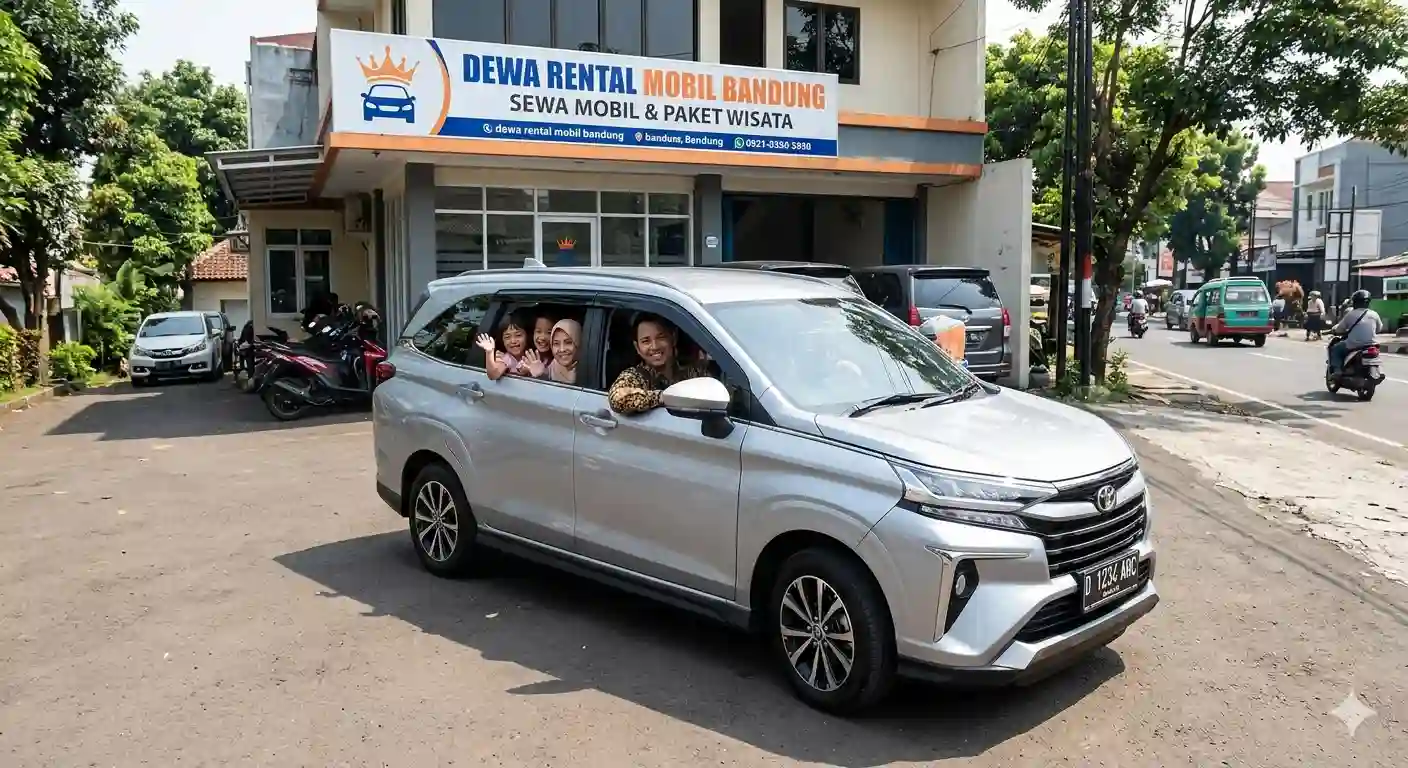 Mobil sewa harian Dewa Rental Mobil Bandung siap digunakan untuk wisata atau bisnis.