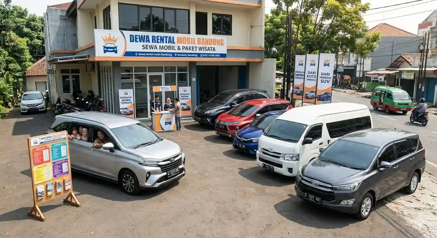 Pilihan mobil sewa harian Bandung mulai dari ekonomi, MPV hingga SUV premium.