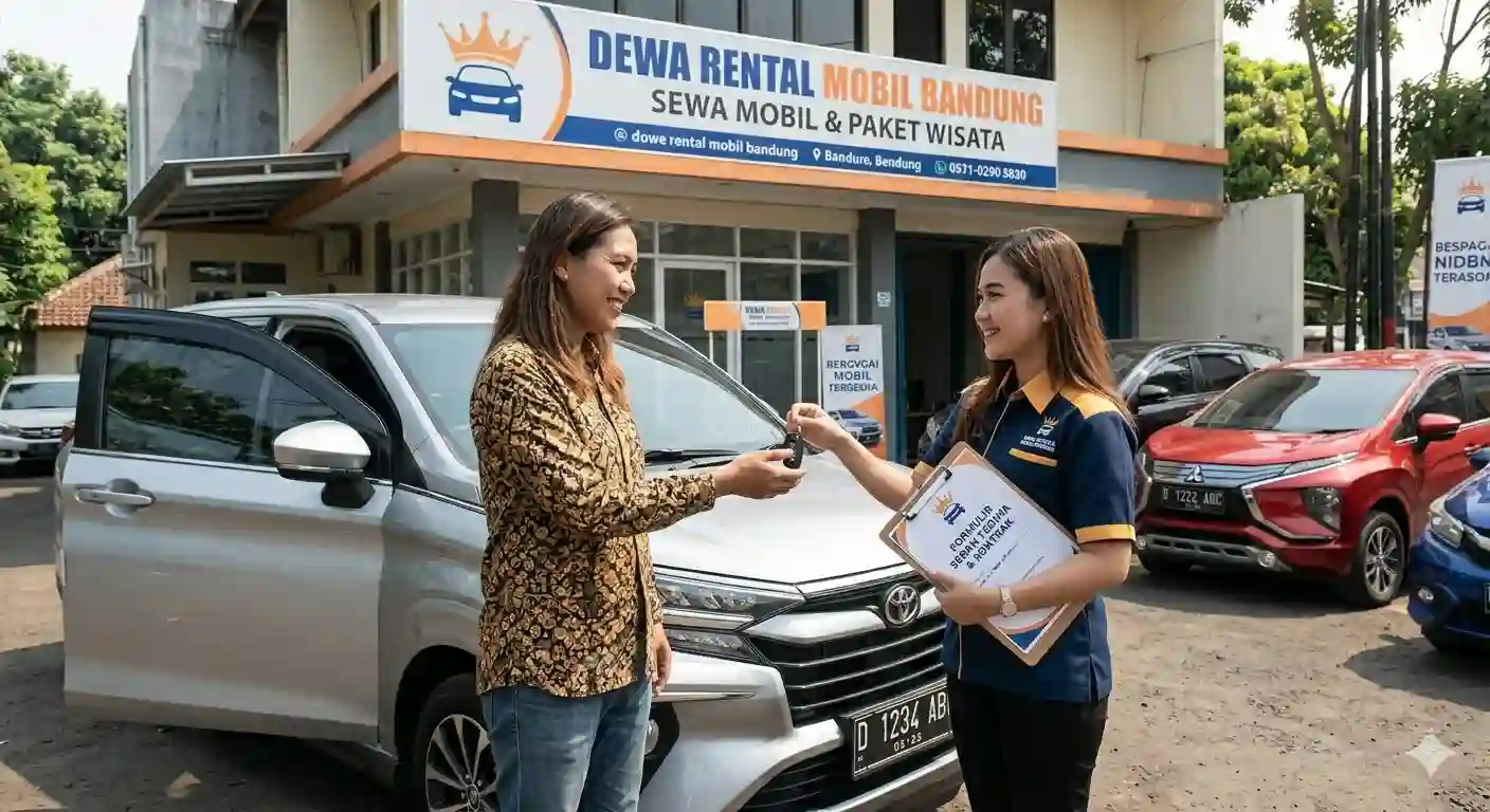 Proses sewa mobil harian di Bandung cepat dan mudah di Dewa Rental Mobil.